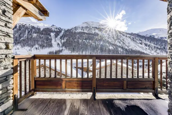 Bedroom with terrace view